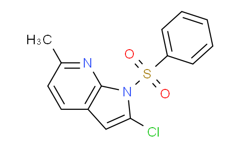 CAS No. 1227267-24-4, 2-Chloro-6-methyl-1-(phenylsulfonyl)-1H-pyrrolo[2,3-b]pyridine