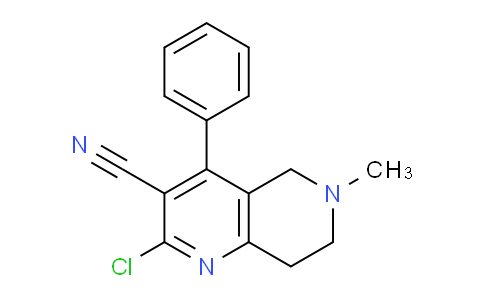 CAS No. 1708401-43-7, 2-Chloro-6-methyl-4-phenyl-5,6,7,8-tetrahydro-1,6-naphthyridine-3-carbonitrile