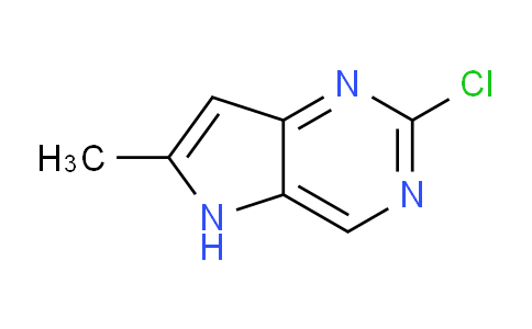 CAS No. 1196153-87-3, 2-Chloro-6-methyl-5H-pyrrolo[3,2-d]pyrimidine
