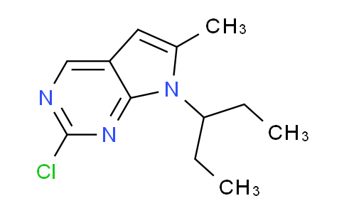 CAS No. 959796-62-4, 2-Chloro-6-methyl-7-(pentan-3-yl)-7H-pyrrolo[2,3-d]pyrimidine