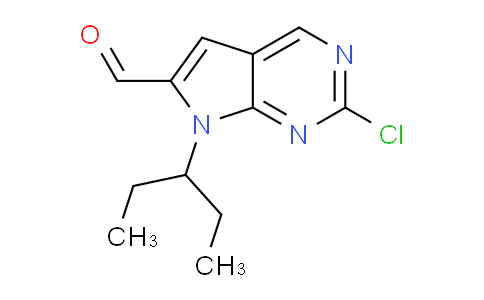 CAS No. 959799-14-5, 2-Chloro-7-(pentan-3-yl)-7H-pyrrolo[2,3-d]pyrimidine-6-carbaldehyde