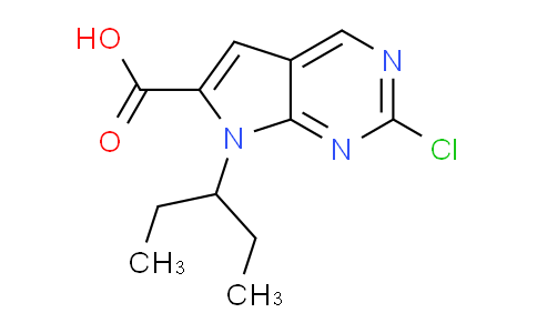 DY672685 | 959799-15-6 | 2-Chloro-7-(pentan-3-yl)-7H-pyrrolo[2,3-d]pyrimidine-6-carboxylic acid