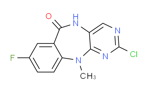 CAS No. 1956336-03-0, 2-Chloro-8-fluoro-11-methyl-5H-benzo[e]pyrimido[5,4-b][1,4]diazepin-6(11H)-one
