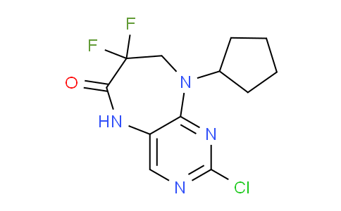 CAS No. 1062246-01-8, 2-Chloro-9-cyclopentyl-7,7-difluoro-8,9-dihydro-5H-pyrimido[4,5-b][1,4]diazepin-6(7H)-one