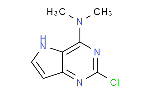 CAS No. 1375301-46-4, 2-Chloro-N,N-dimethyl-5H-pyrrolo[3,2-d]pyrimidin-4-amine