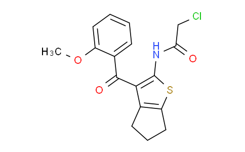 CAS No. 919036-46-7, 2-Chloro-N-(3-(2-methoxybenzoyl)-5,6-dihydro-4H-cyclopenta[b]thiophen-2-yl)acetamide
