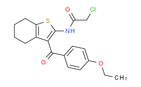 CAS No. 1279204-81-7, 2-Chloro-N-(3-(4-ethoxybenzoyl)-4,5,6,7-tetrahydrobenzo[b]thiophen-2-yl)acetamide