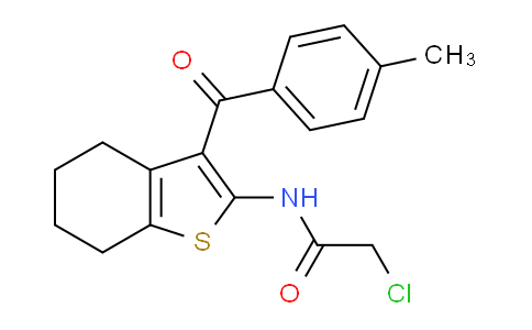 CAS No. 565180-45-2, 2-Chloro-N-(3-(4-methylbenzoyl)-4,5,6,7-tetrahydrobenzo[b]thiophen-2-yl)acetamide