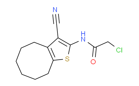CAS No. 351013-93-9, 2-Chloro-N-(3-cyano-4,5,6,7,8,9-hexahydrocycloocta[b]thiophen-2-yl)acetamide