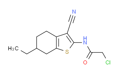 CAS No. 551899-66-2, 2-Chloro-N-(3-cyano-6-ethyl-4,5,6,7-tetrahydrobenzo[b]thiophen-2-yl)acetamide