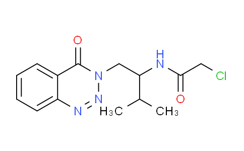 CAS No. 901886-36-0, 2-Chloro-N-(3-methyl-1-(4-oxobenzo[d][1,2,3]triazin-3(4H)-yl)butan-2-yl)acetamide