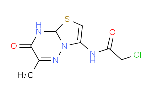 CAS No. 1256627-72-1, 2-Chloro-N-(6-methyl-7-oxo-8,8a-dihydro-7H-thiazolo[3,2-b][1,2,4]triazin-3-yl)acetamide