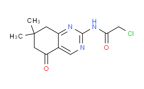 CAS No. 525581-27-5, 2-Chloro-N-(7,7-dimethyl-5-oxo-5,6,7,8-tetrahydroquinazolin-2-yl)acetamide