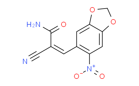 CAS No. 197310-95-5, 2-Cyano-3-(6-nitrobenzo[d][1,3]dioxol-5-yl)acrylamide