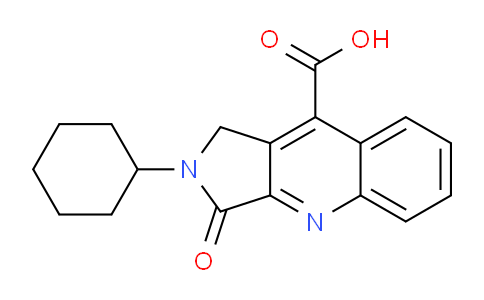 CAS No. 36796-98-2, 2-Cyclohexyl-3-oxo-2,3-dihydro-1H-pyrrolo[3,4-b]quinoline-9-carboxylic acid