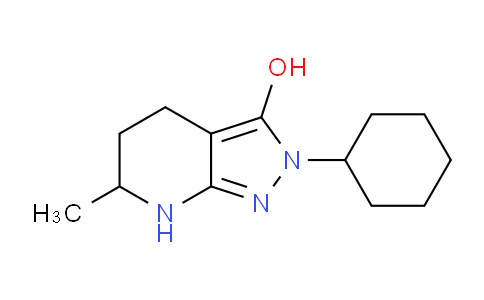 CAS No. 1707400-05-2, 2-Cyclohexyl-6-methyl-4,5,6,7-tetrahydro-2H-pyrazolo[3,4-b]pyridin-3-ol