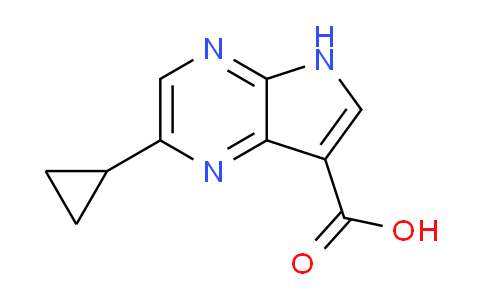 CAS No. 1350713-21-1, 2-Cyclopropyl-5H-pyrrolo[2,3-b]pyrazine-7-carboxylic acid