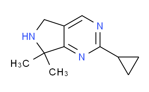 CAS No. 947305-18-2, 2-Cyclopropyl-7,7-dimethyl-6,7-dihydro-5H-pyrrolo[3,4-d]pyrimidine