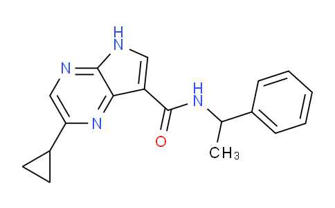CAS No. 1956323-02-6, 2-Cyclopropyl-N-(1-phenylethyl)-5H-pyrrolo[2,3-b]pyrazine-7-carboxamide