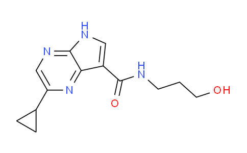 CAS No. 1956323-07-1, 2-Cyclopropyl-N-(3-hydroxypropyl)-5H-pyrrolo[2,3-b]pyrazine-7-carboxamide