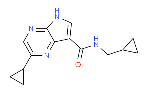 CAS No. 1956378-87-2, 2-Cyclopropyl-N-(cyclopropylmethyl)-5H-pyrrolo[2,3-b]pyrazine-7-carboxamide