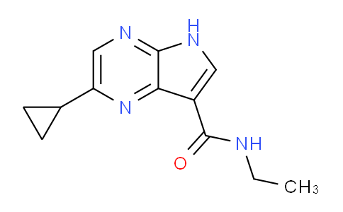 CAS No. 1956327-03-9, 2-Cyclopropyl-N-ethyl-5H-pyrrolo[2,3-b]pyrazine-7-carboxamide