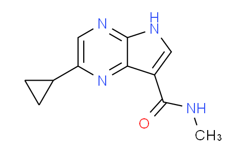 CAS No. 1350707-64-0, 2-Cyclopropyl-N-methyl-5H-pyrrolo[2,3-b]pyrazine-7-carboxamide