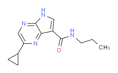 CAS No. 1956327-71-1, 2-Cyclopropyl-N-propyl-5H-pyrrolo[2,3-b]pyrazine-7-carboxamide