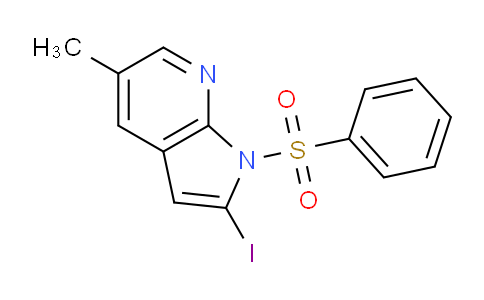 CAS No. 1227268-56-5, 2-Iodo-5-methyl-1-(phenylsulfonyl)-1H-pyrrolo[2,3-b]pyridine