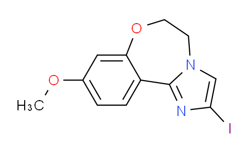 CAS No. 1956376-94-5, 2-Iodo-9-methoxy-5,6-dihydrobenzo[f]imidazo[1,2-d][1,4]oxazepine