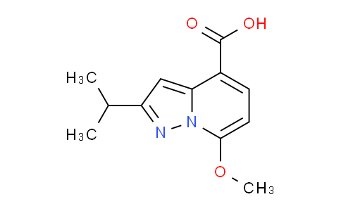 CAS No. 1009601-79-9, 2-Isopropyl-7-methoxypyrazolo[1,5-a]pyridine-4-carboxylic acid