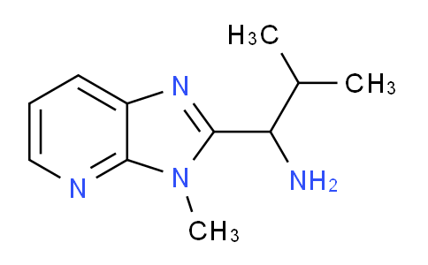 CAS No. 1342036-01-4, 2-Methyl-1-(3-methyl-3H-imidazo[4,5-b]pyridin-2-yl)propan-1-amine