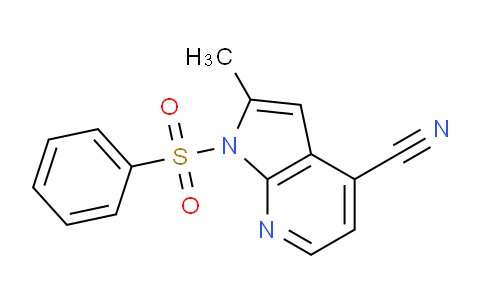 CAS No. 1227268-51-0, 2-Methyl-1-(phenylsulfonyl)-1H-pyrrolo[2,3-b]pyridine-4-carbonitrile