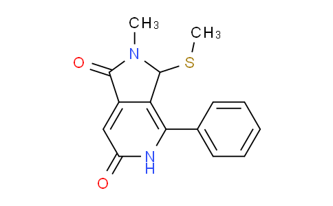 CAS No. 118792-66-8, 2-Methyl-3-(methylthio)-4-phenyl-2,3-dihydro-1H-pyrrolo[3,4-c]pyridine-1,6(5H)-dione