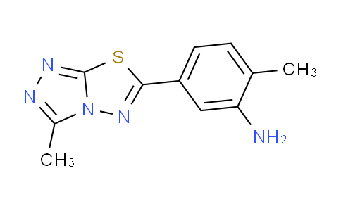 CAS No. 708291-98-9, 2-Methyl-5-(3-methyl-[1,2,4]triazolo[3,4-b][1,3,4]thiadiazol-6-yl)aniline