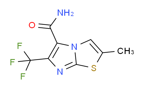 CAS No. 1823312-79-3, 2-Methyl-6-(trifluoromethyl)imidazo[2,1-b]thiazole-5-carboxamide
