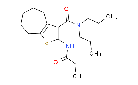CAS No. 331718-80-0, 2-Propionamido-N,N-dipropyl-5,6,7,8-tetrahydro-4H-cyclohepta[b]thiophene-3-carboxamide