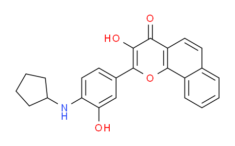 CAS No. 1373232-43-9, 2-[4-(Cyclopentylamino)-3-hydroxyphenyl]-3-hydroxybenzo[h]chromen-4-one