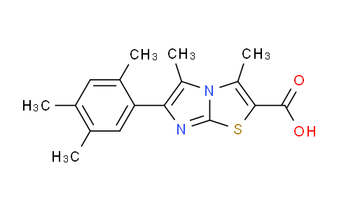 CAS No. 1437436-03-7, 3,5-Dimethyl-6-(2,4,5-trimethylphenyl)imidazo[2,1-b]thiazole-2-carboxylic acid