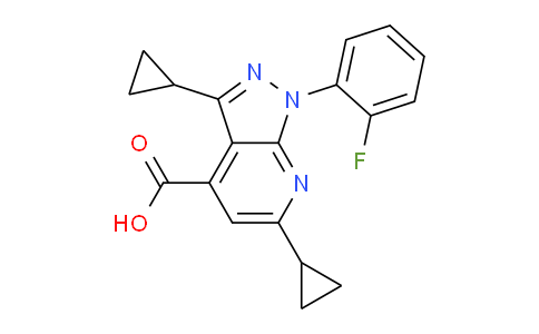CAS No. 1018164-66-3, 3,6-Dicyclopropyl-1-(2-fluorophenyl)-1H-pyrazolo[3,4-b]pyridine-4-carboxylic acid