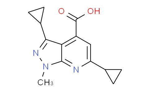 CAS No. 886503-26-0, 3,6-Dicyclopropyl-1-methyl-1H-pyrazolo[3,4-b]pyridine-4-carboxylic acid