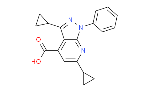 CAS No. 886503-22-6, 3,6-Dicyclopropyl-1-phenyl-1H-pyrazolo[3,4-b]pyridine-4-carboxylic acid