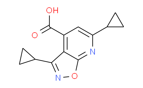 CAS No. 937600-24-3, 3,6-Dicyclopropylisoxazolo[5,4-b]pyridine-4-carboxylic acid