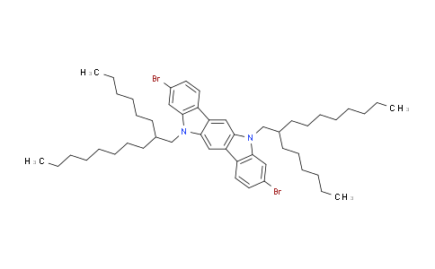 CAS No. 1095570-49-2, 3,9-Dibromo-5,11-bis(2-hexyldecyl)-5,11-dihydroindolo[3,2-b]carbazole
