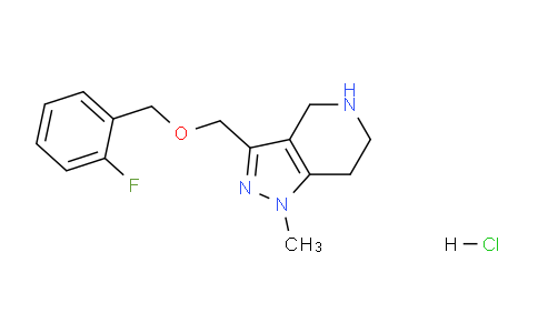 CAS No. 1332531-31-3, 3-(((2-Fluorobenzyl)oxy)methyl)-1-methyl-4,5,6,7-tetrahydro-1H-pyrazolo[4,3-c]pyridine hydrochloride