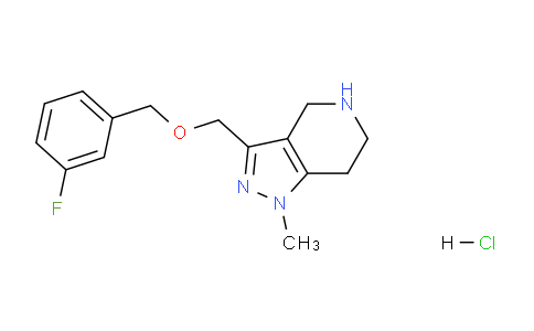 CAS No. 1332529-63-1, 3-(((3-Fluorobenzyl)oxy)methyl)-1-methyl-4,5,6,7-tetrahydro-1H-pyrazolo[4,3-c]pyridine hydrochloride