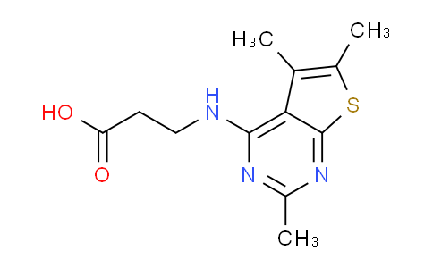 CAS No. 876900-00-4, 3-((2,5,6-Trimethylthieno[2,3-d]pyrimidin-4-yl)amino)propanoic acid