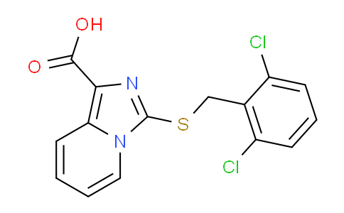 CAS No. 219528-98-0, 3-((2,6-Dichlorobenzyl)thio)imidazo[1,5-a]pyridine-1-carboxylic acid