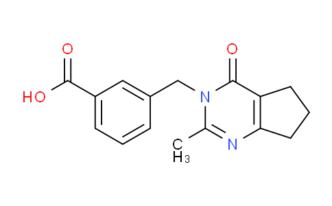 CAS No. 1707571-72-9, 3-((2-Methyl-4-oxo-4,5,6,7-tetrahydro-3H-cyclopenta[d]pyrimidin-3-yl)methyl)benzoic acid