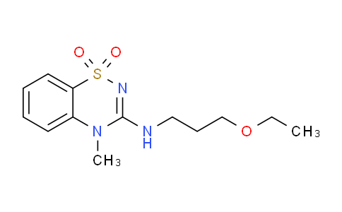 CAS No. 1000576-58-8, 3-((3-Ethoxypropyl)amino)-4-methyl-4H-benzo[e][1,2,4]thiadiazine 1,1-dioxide